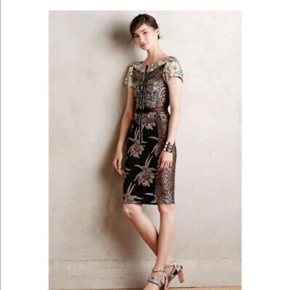 Beguile by Byron Lars Brocade Dress Size 4